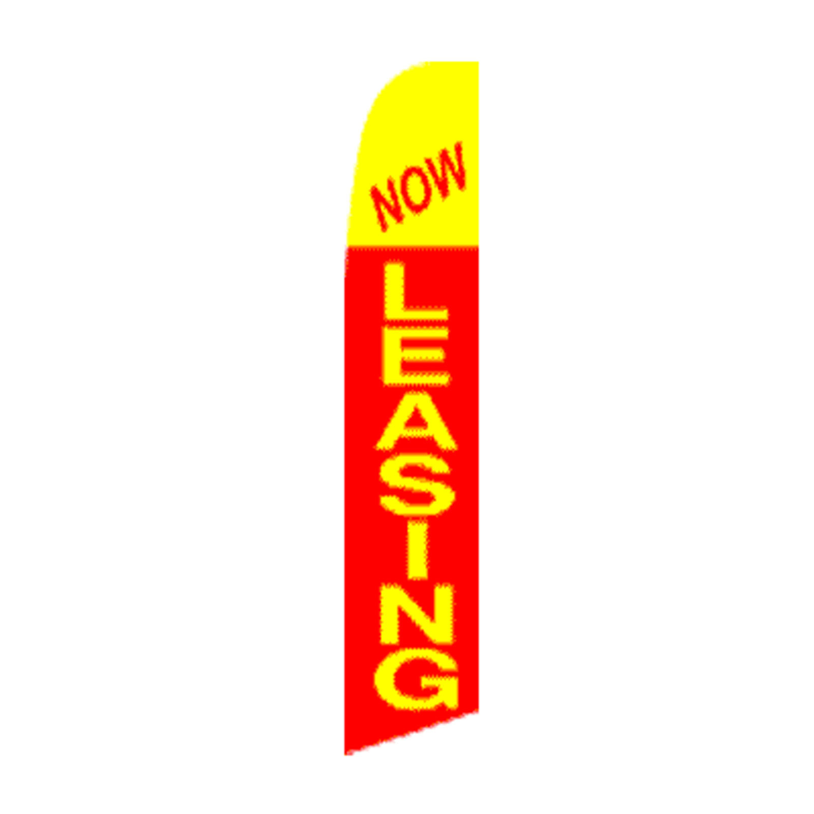 Now Leasing Flag Flutter Feather Banner Swooper