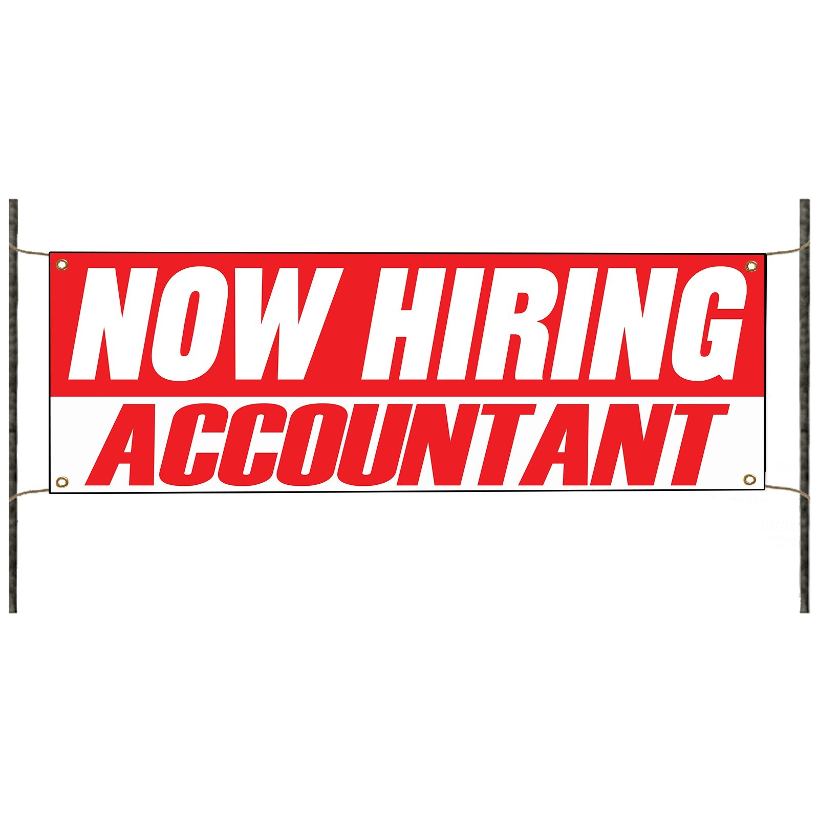 Now Hiring Accountant Part Time and Full Time Job Advertising Vinyl Banner Sign