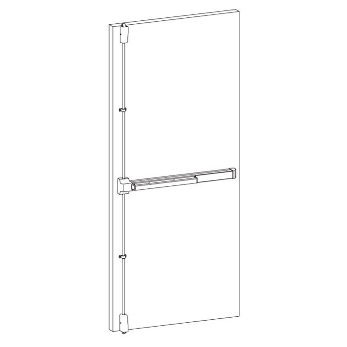 2227EO 689 3′ Surface Vertical Rod Exit Device – Aluminum