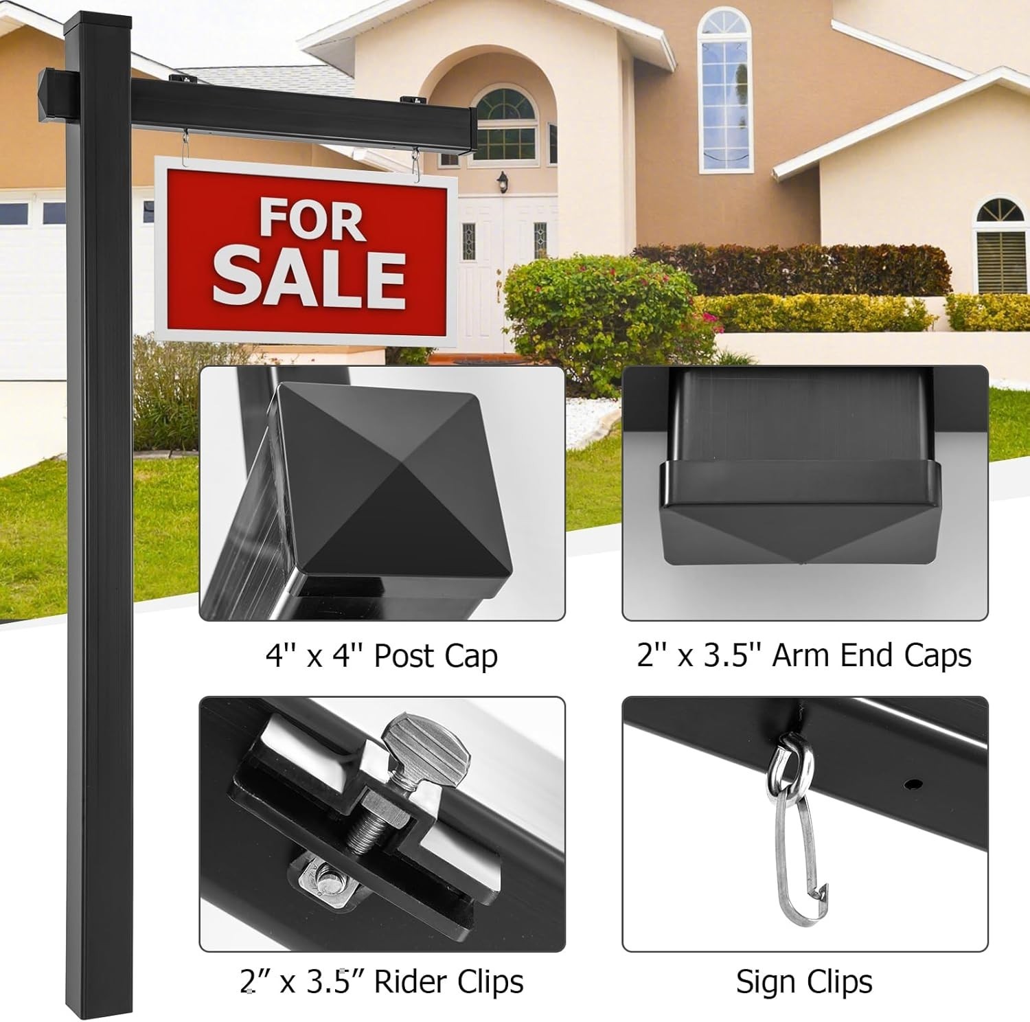 NEW 6FT Real Estate Sign Post UPVC Yard Sign Holder 36in Arm