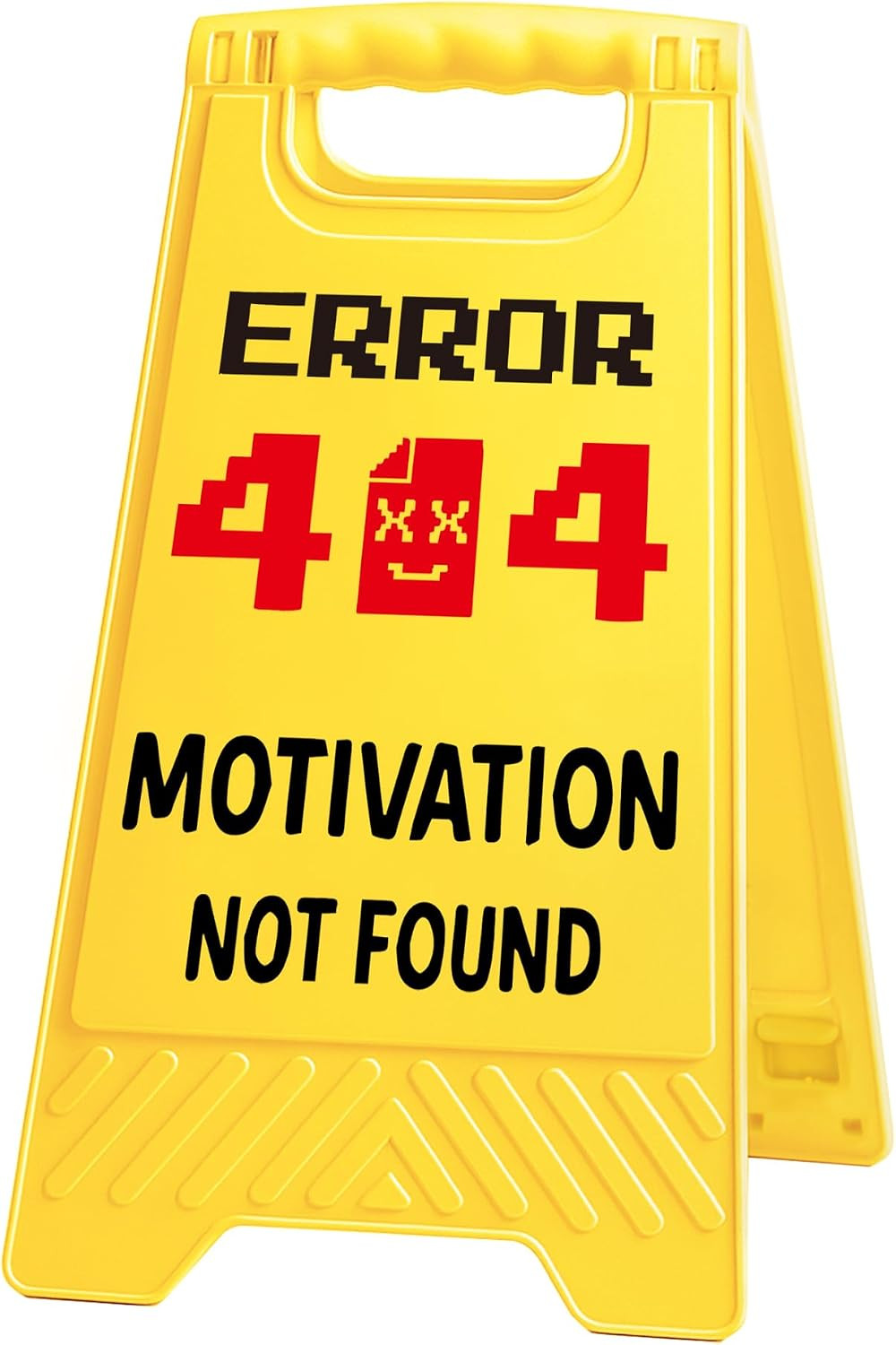 Error 404 Motivation Funny Desk Sign Yellow Warning Style Acrylic Table Decor…