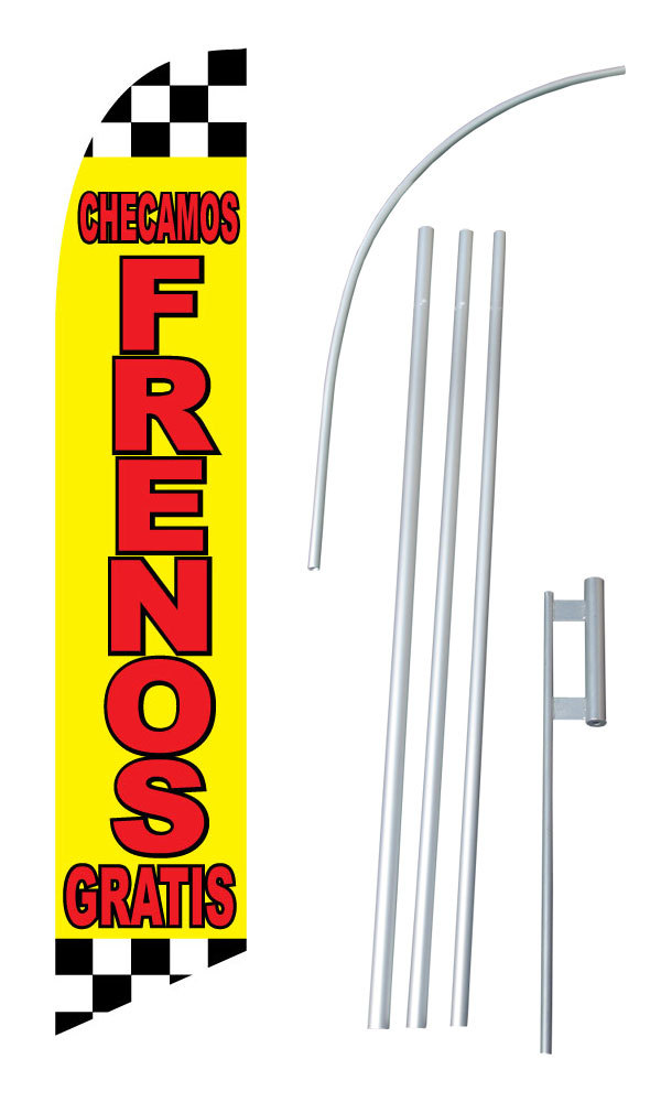 Checamos Frenos Gratis(Free Brake Check) Windless Swooper Flag Kit