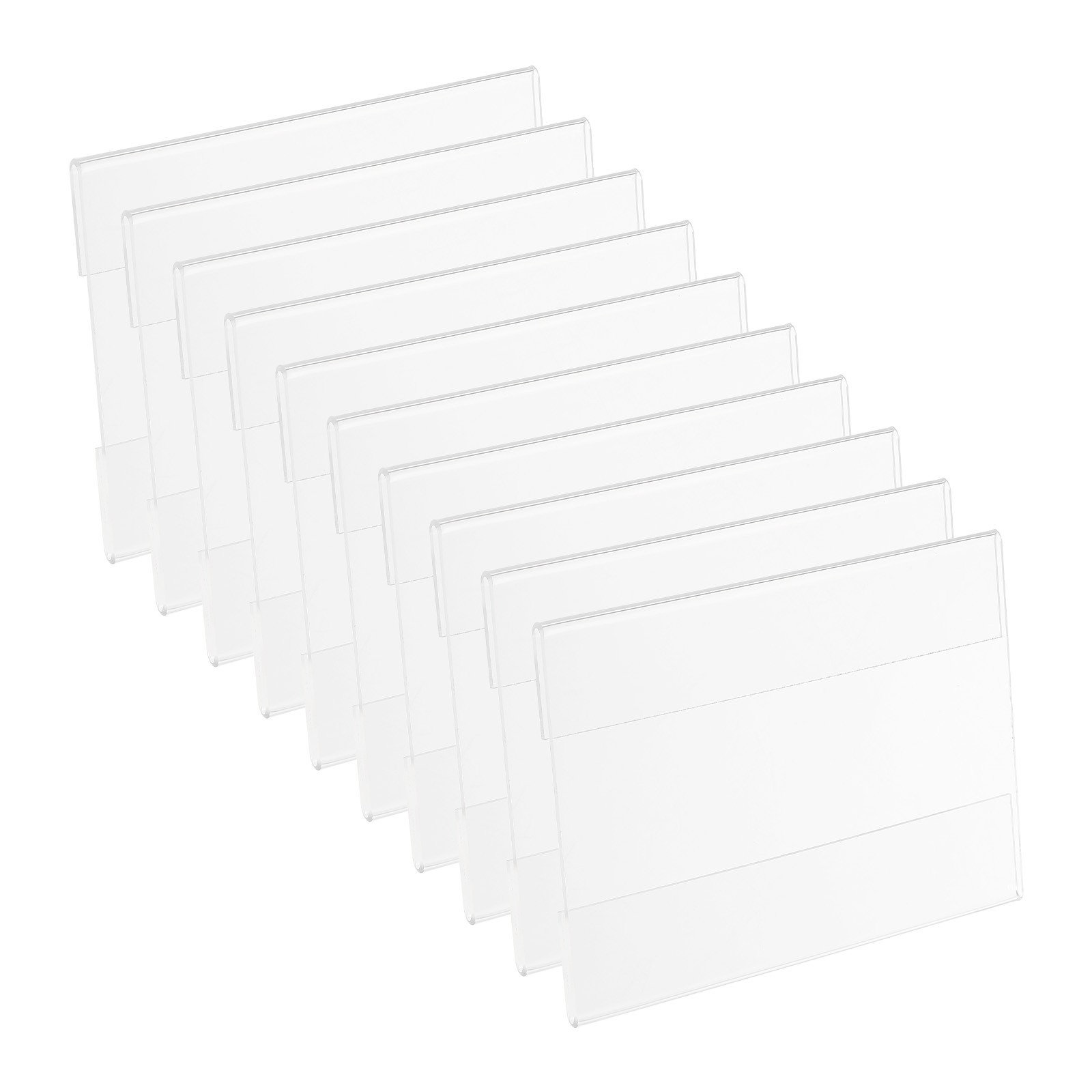 10Pcs 3.5×4.5″ Wall Mount Acrylic Sign Holder with Tape for Office, Clear