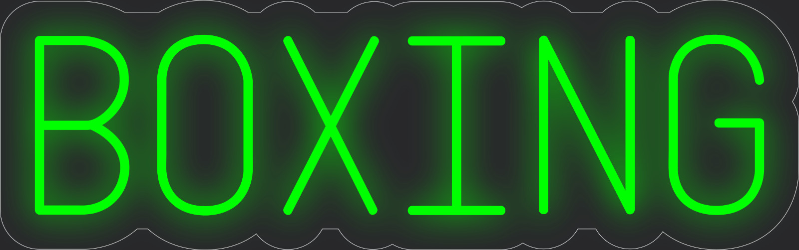 Boxing Neon LED Sign Business Wall Decor Lighted Store Sign 24 x 8 in.