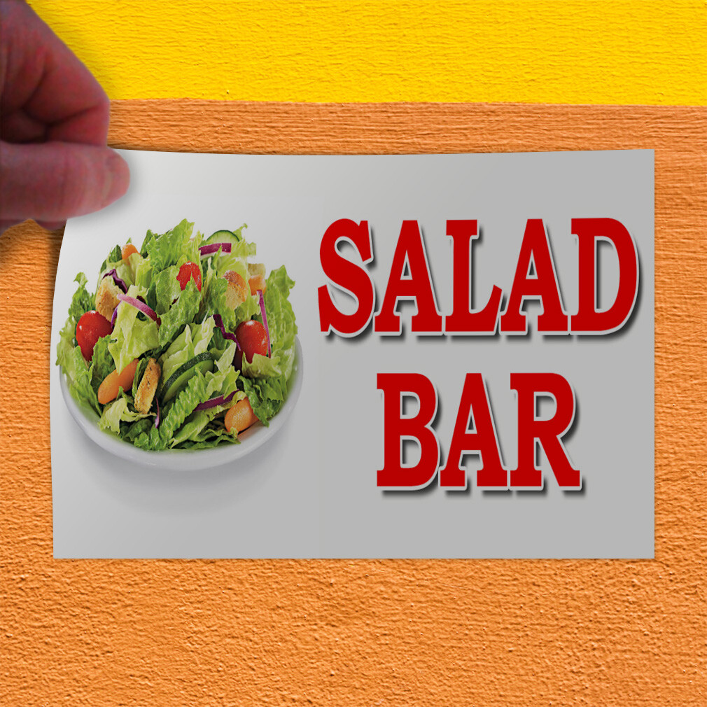 Decal Stickers Salad Bar Food Fair Truck Restaurant Vinyl Store Sign Label