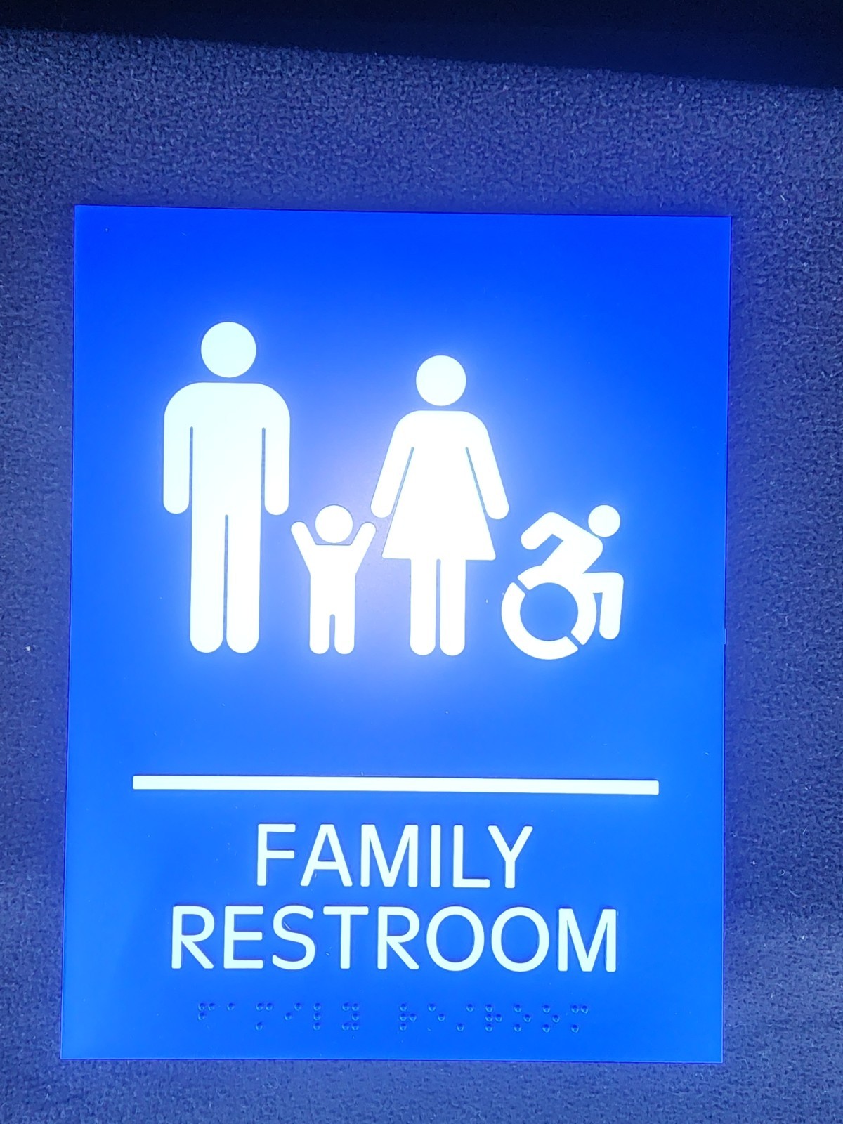 SignOptima™️ ADA Compliant Family Restroom Braille Sign