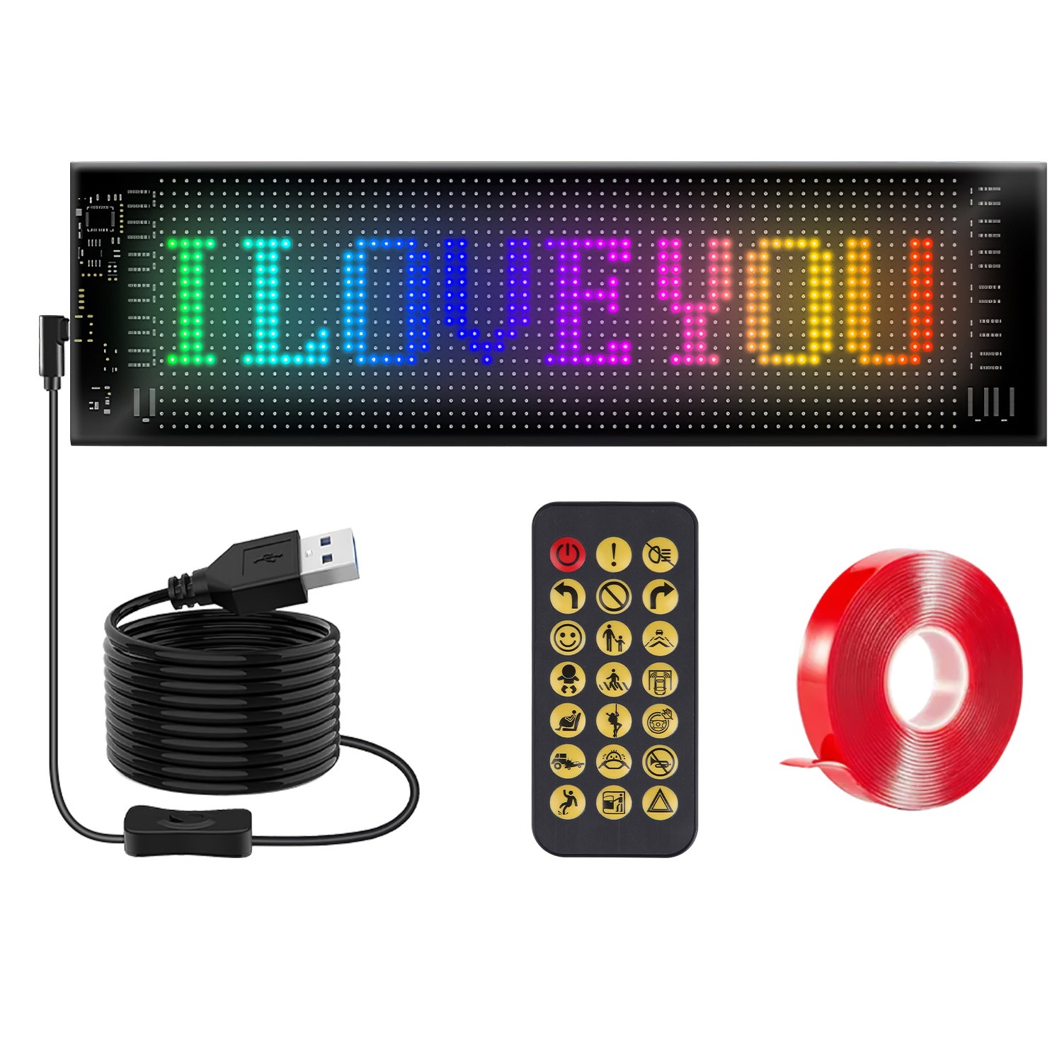 2PCS LED Sign Text Pattern Animation Programmable for Bar Shop Hotel Waterproof