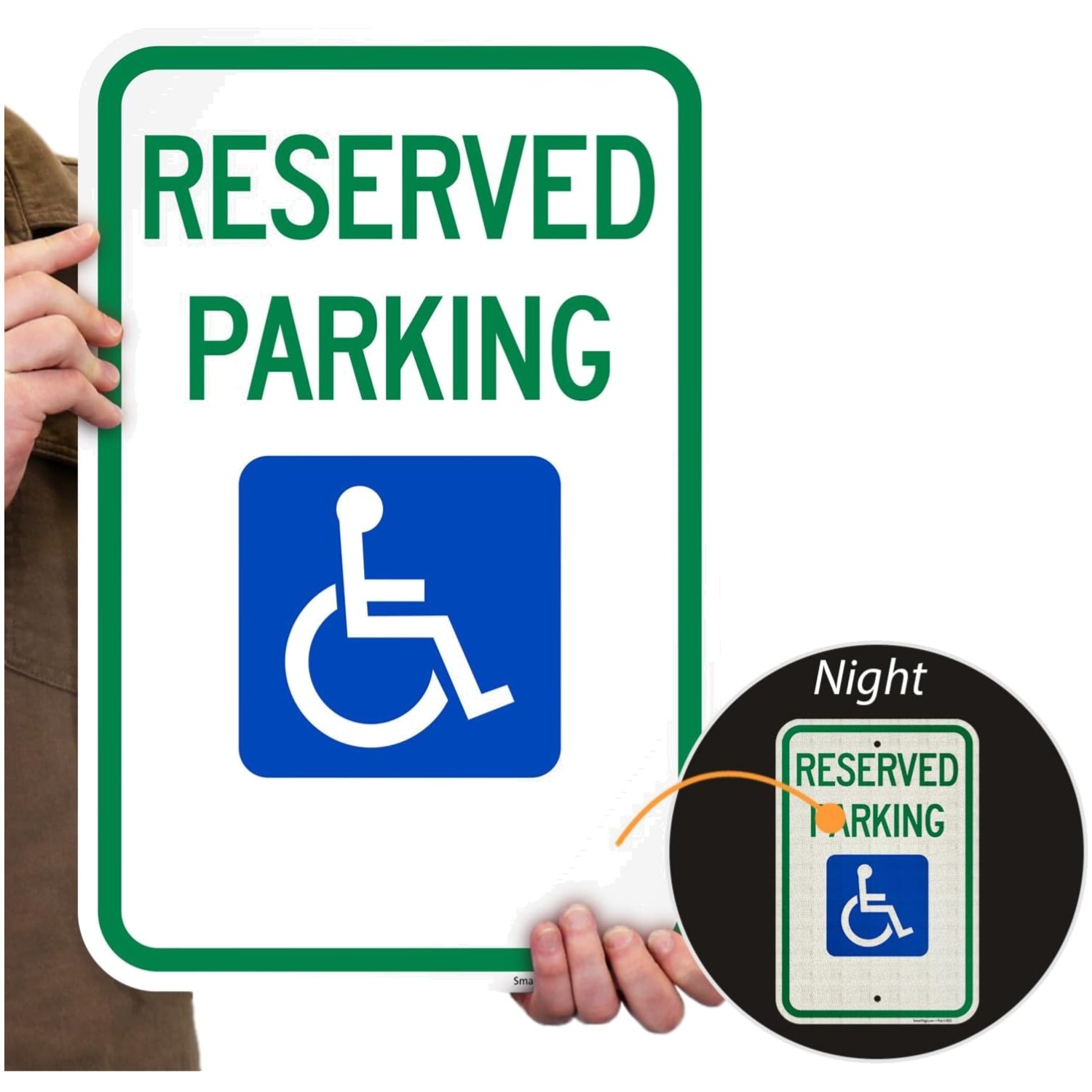 Prismatic Engineer Grade Reflective Parking Sign – 2 Pack