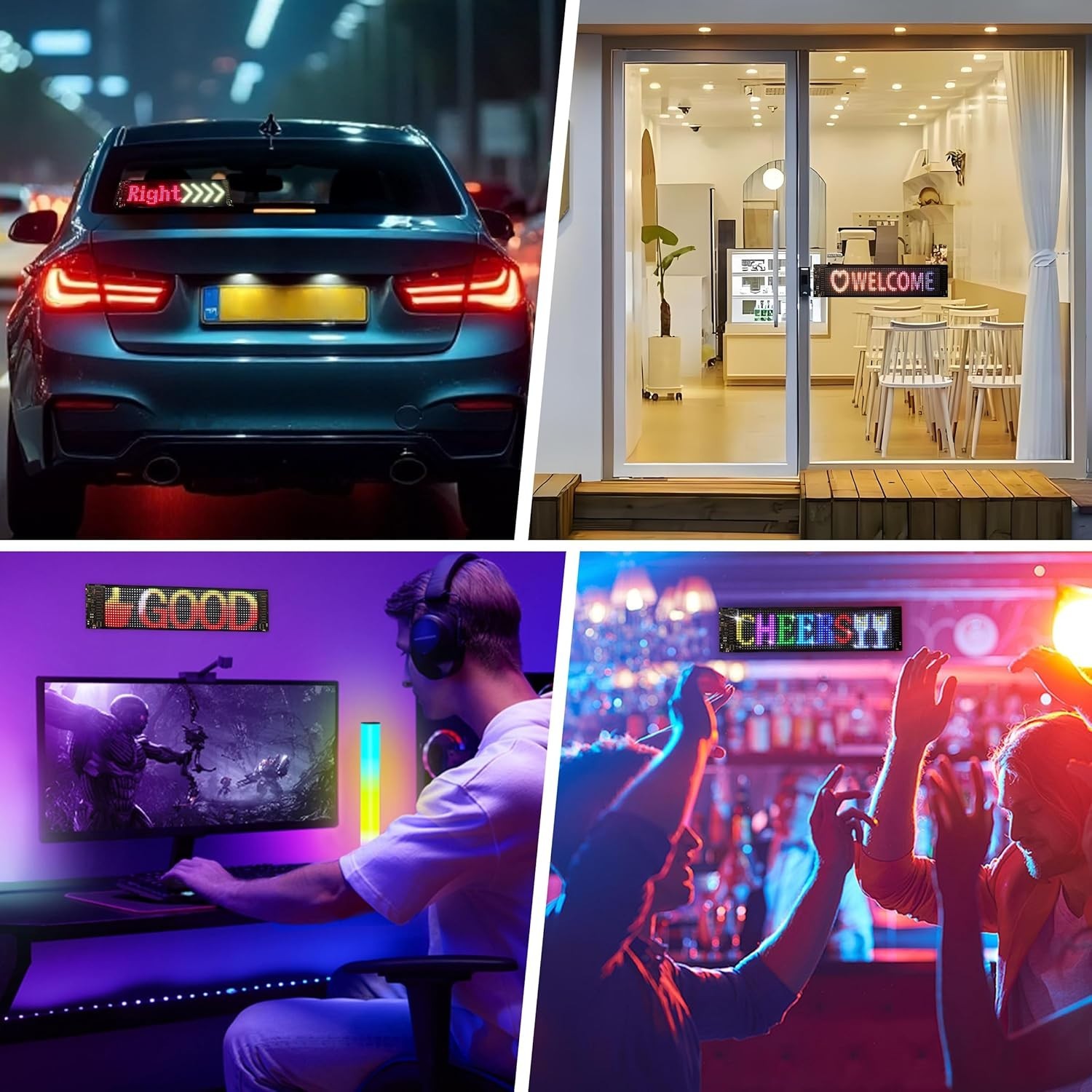 Versatile 15″x4″ Devil Eyes Light for Cars – App Controlled & Easy Installation