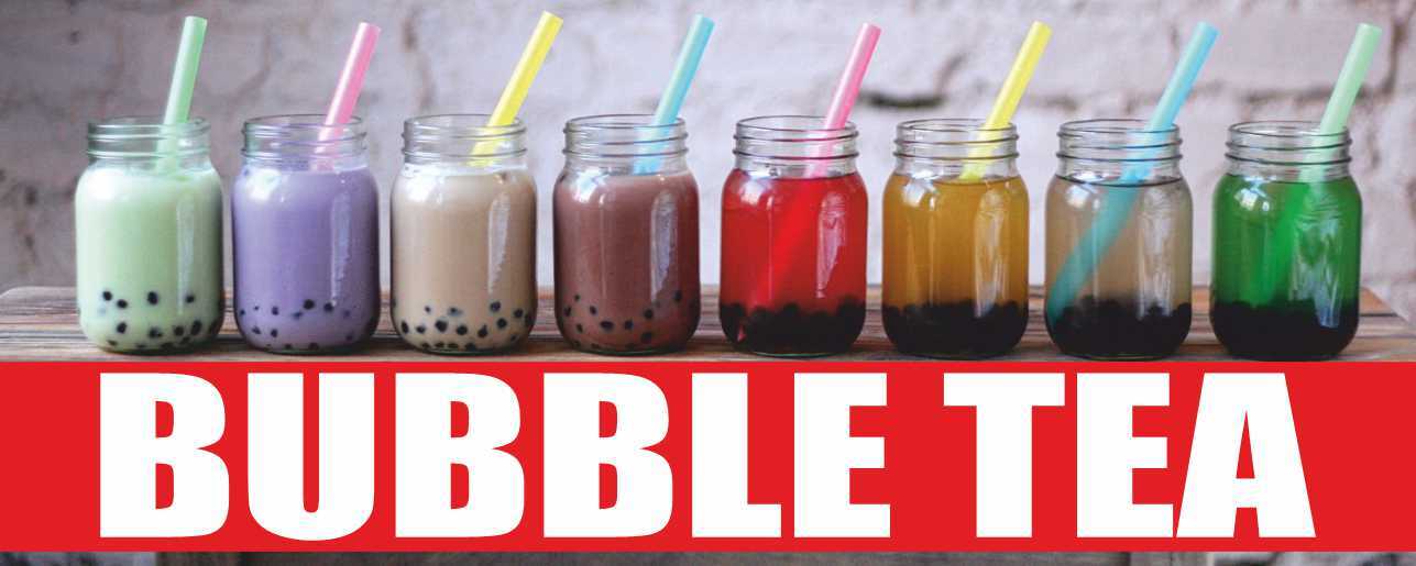 BUBBLE TEA Advertising Banner Vinyl Mesh Sign lemonade drink food fair smoothie