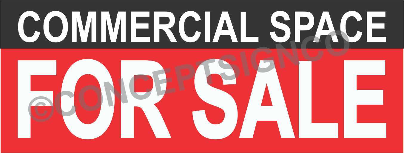 4’X10′ COMMERCIAL SPACE FOR SALE BANNER Outdoor Sign XL Real Estate Property