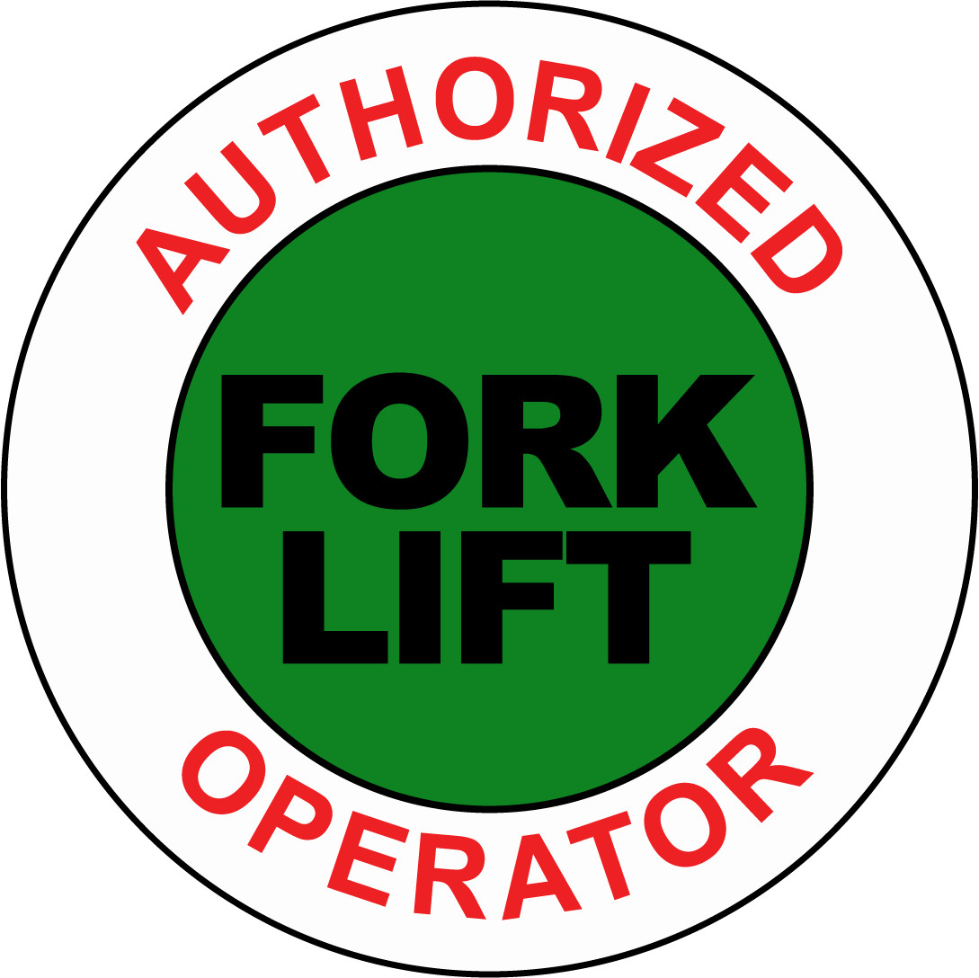 AUTHORIZED FORKLIFT DRIVER OPERATOR | Adhesive Vinyl Sign Decal