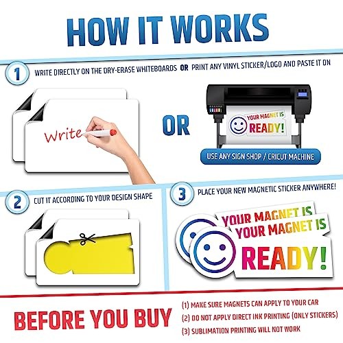 Premium Magnetic Car Signs (Blank) – Will Never Fly Off Your 18″x12″