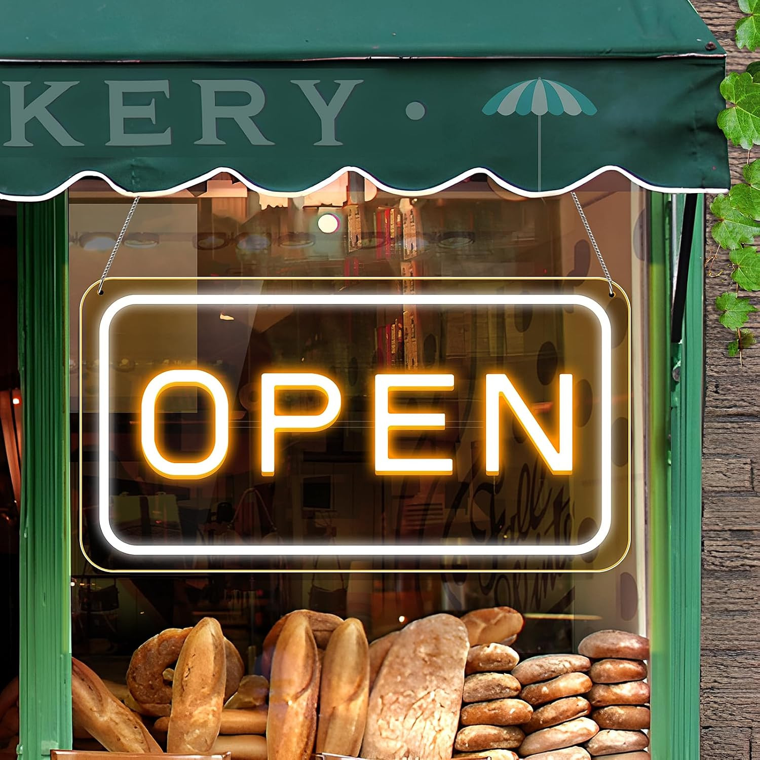 Open Signs for Business, 23″X 12″ Large LED Neon Open Sign with ON/OFF Switch