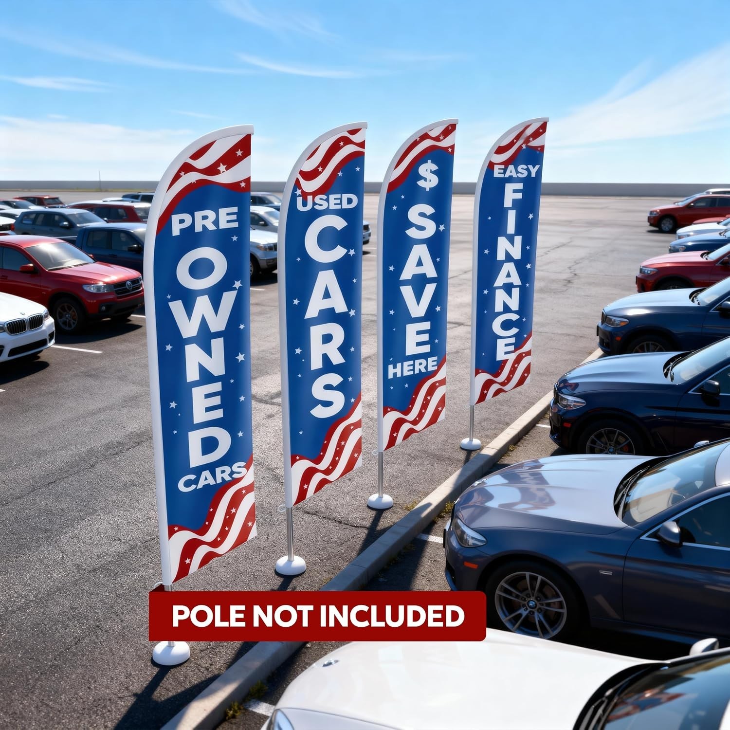 Used Cars Feather Flag – Pre Owned Second Hand Cars, Easy Finance Advertising Fl