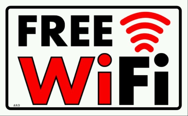 Free WiFi sticker – decal, Commercial, high quality, in/outdoor