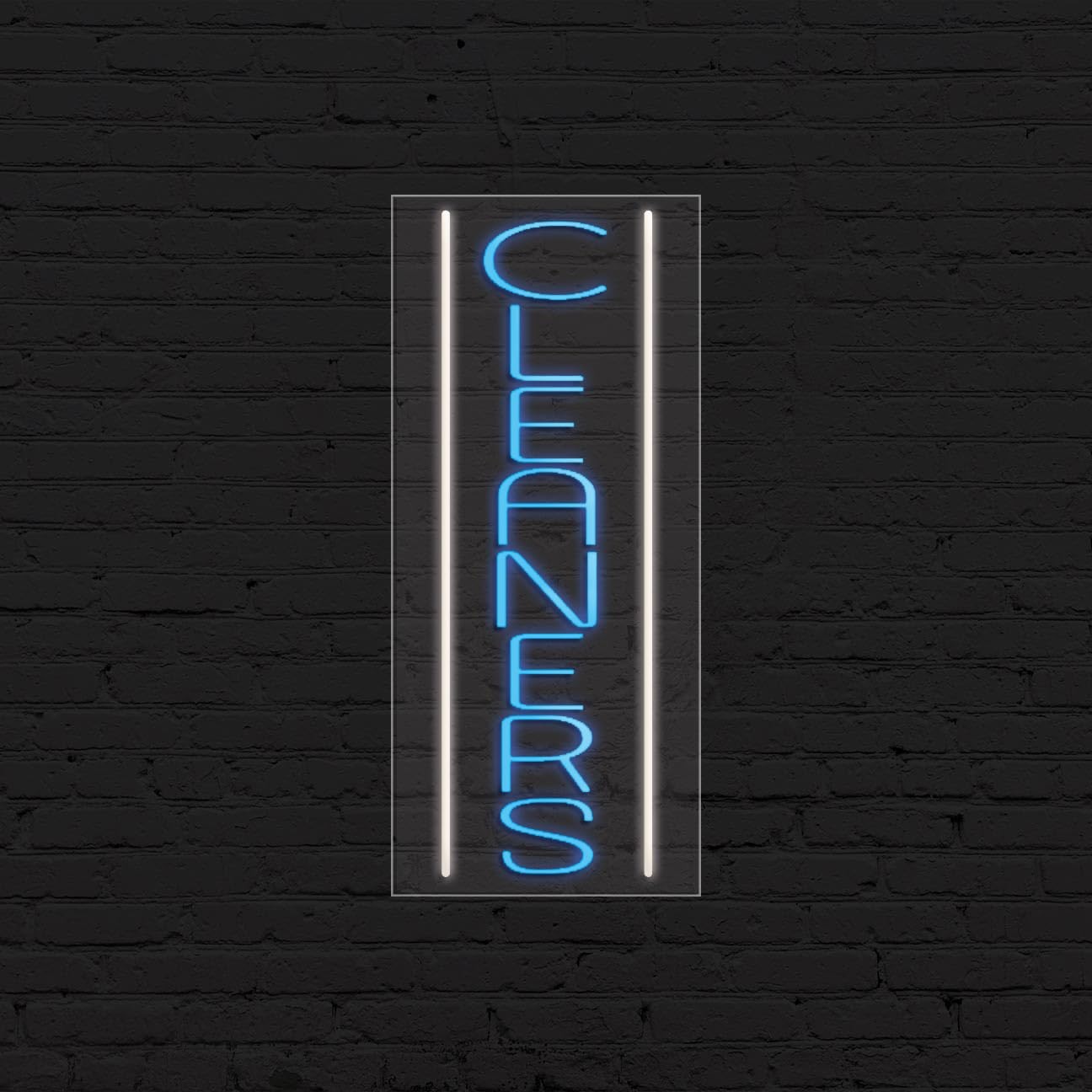 Cleaners Sign for Business Displays | LED Flex Neon | 13″W x 32″H x 1″D