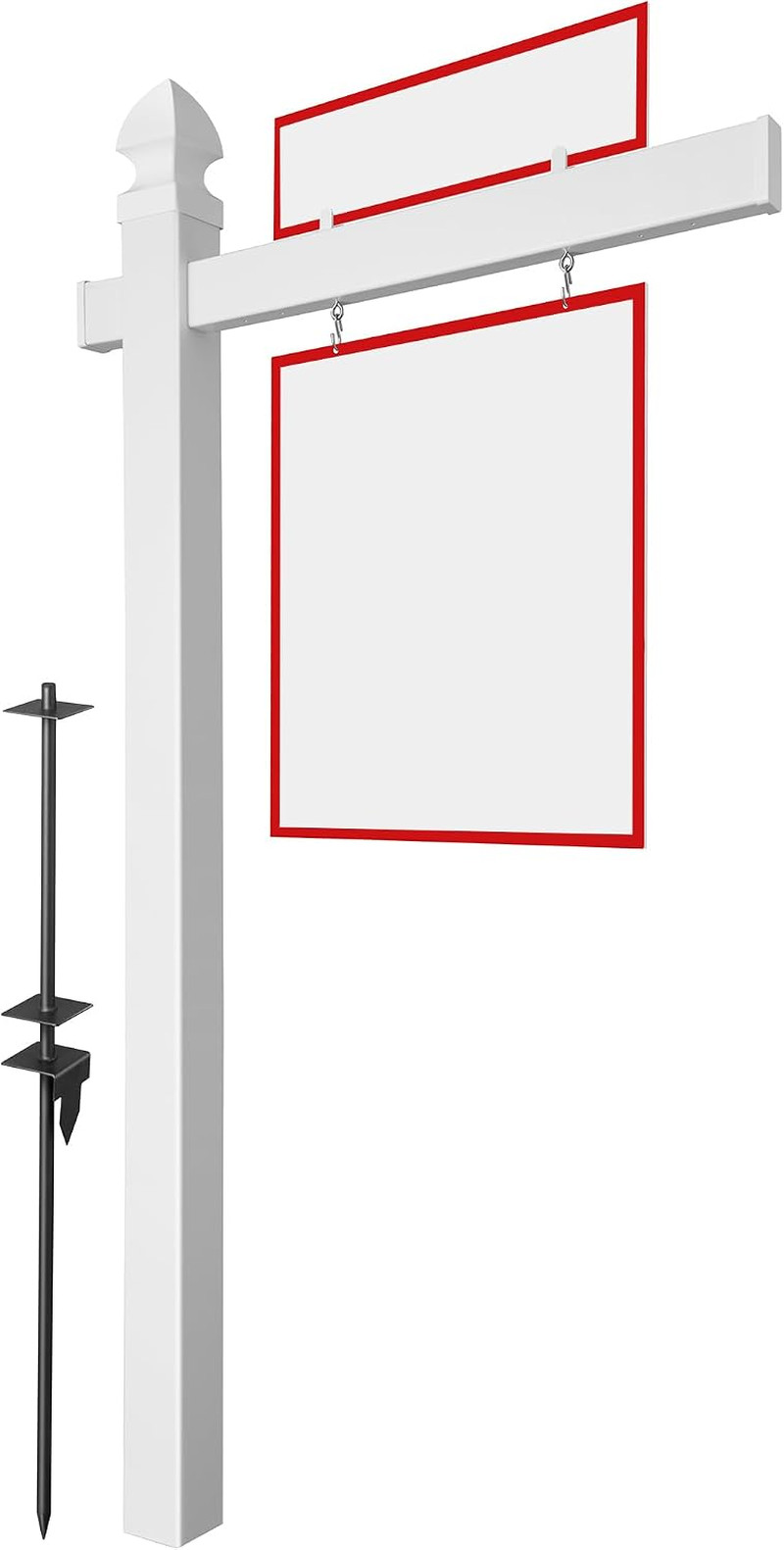 Casafield 72″ X 36″ Real Estate Sign Post for Open House and Yard Sale Signs wit