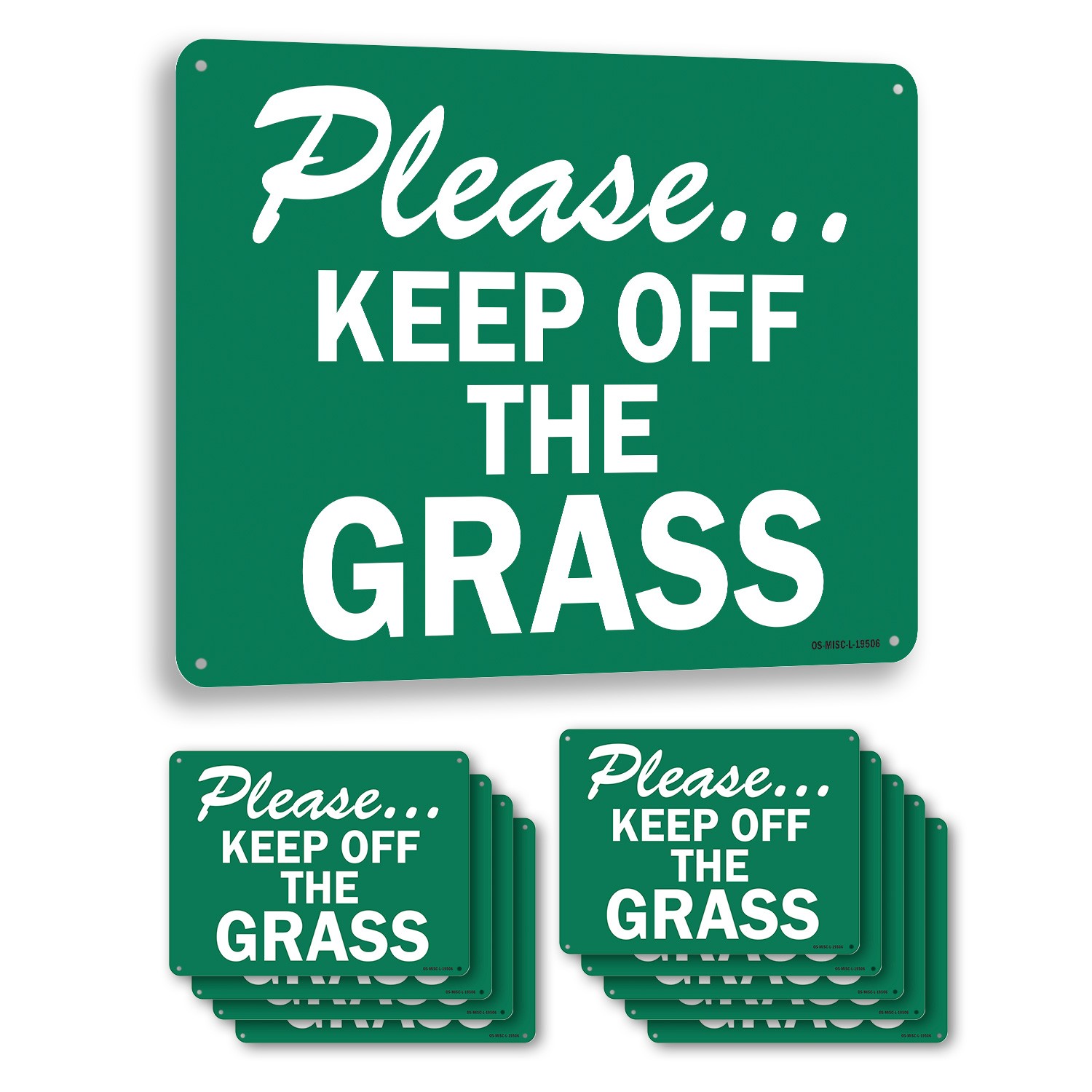 Please…Keep Off The Grass Trespassing Property Aluminum OSHA Sign 5/10 Pack