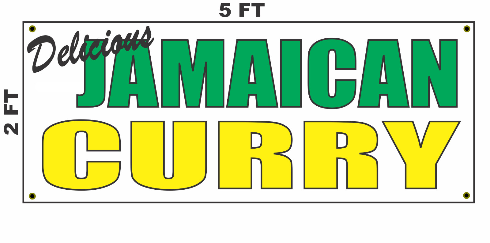 Delicious Jamaican Curry Banner Sign NEW 2×5