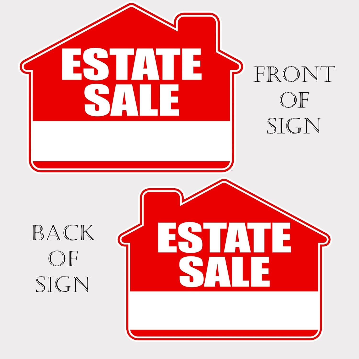 Professional-Grade Double-Sided Estate Sale Sign Set – Arrows & Stakes Included