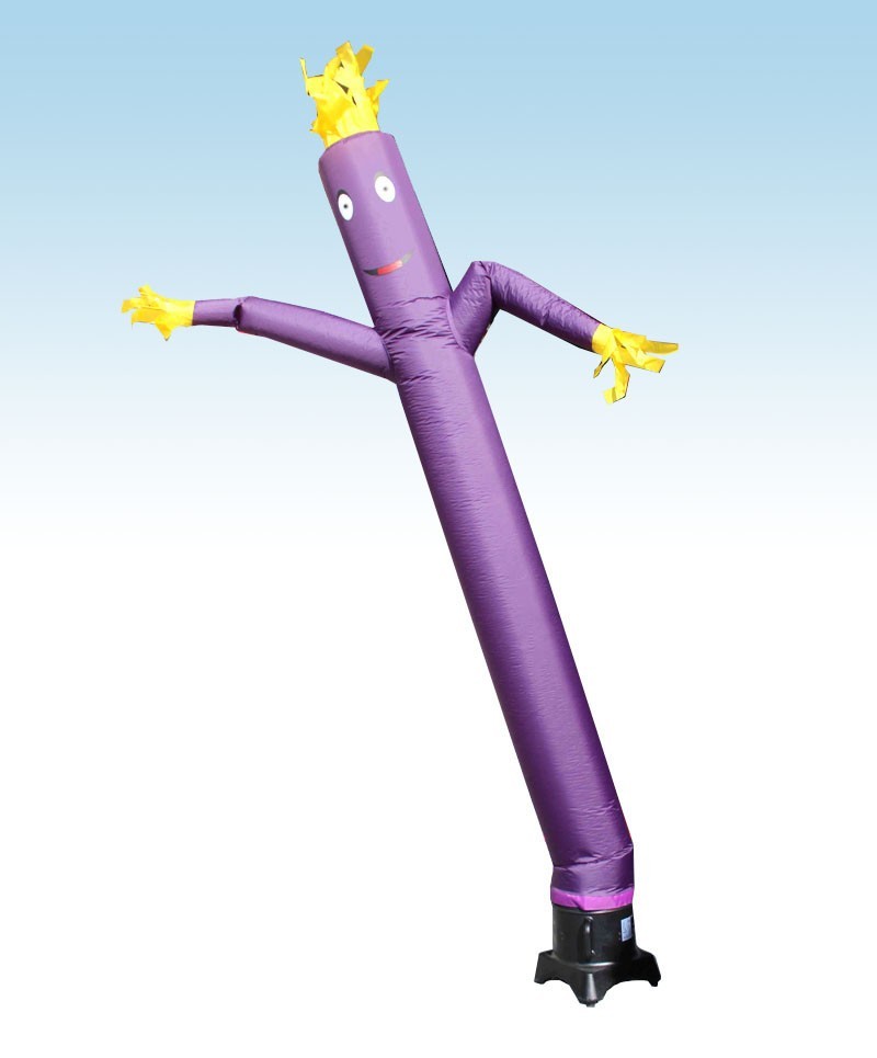 Advertising Inflatable Tube Man 12ft Purple Blow Up Wavy Flailing with Blower