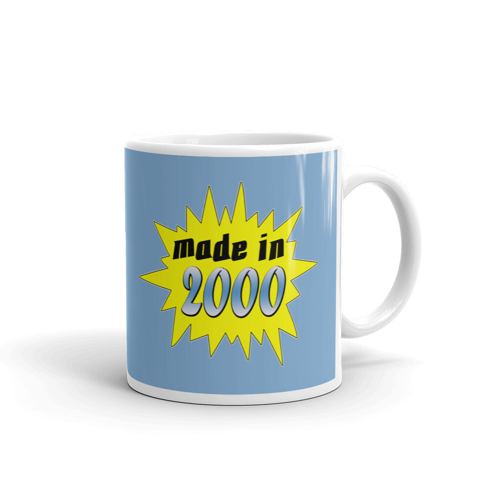 Made in 2000 Birthday Anniversary Coffee Tea Ceramic Mug Office Work Cup Gift