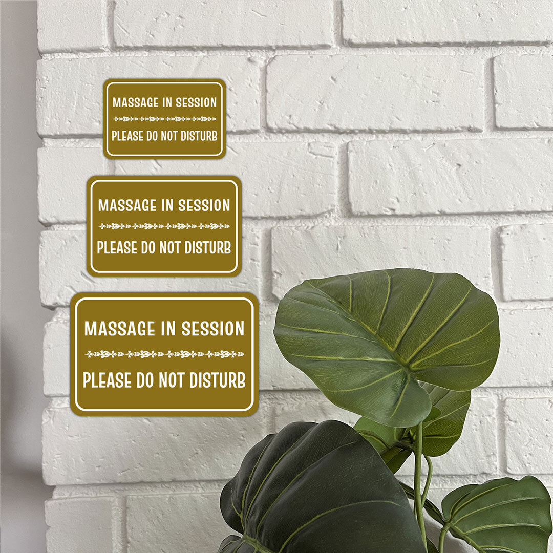 Classic Framed Plus Massage In Session Please Do Not Disturb Door or Wall Sign