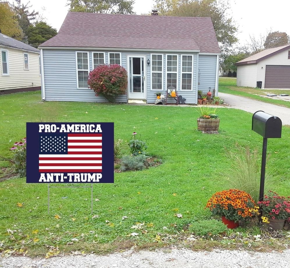 Eye-Catching Anti-Trump Yard Sign 12″x18″ – Pro-Biden Political Display