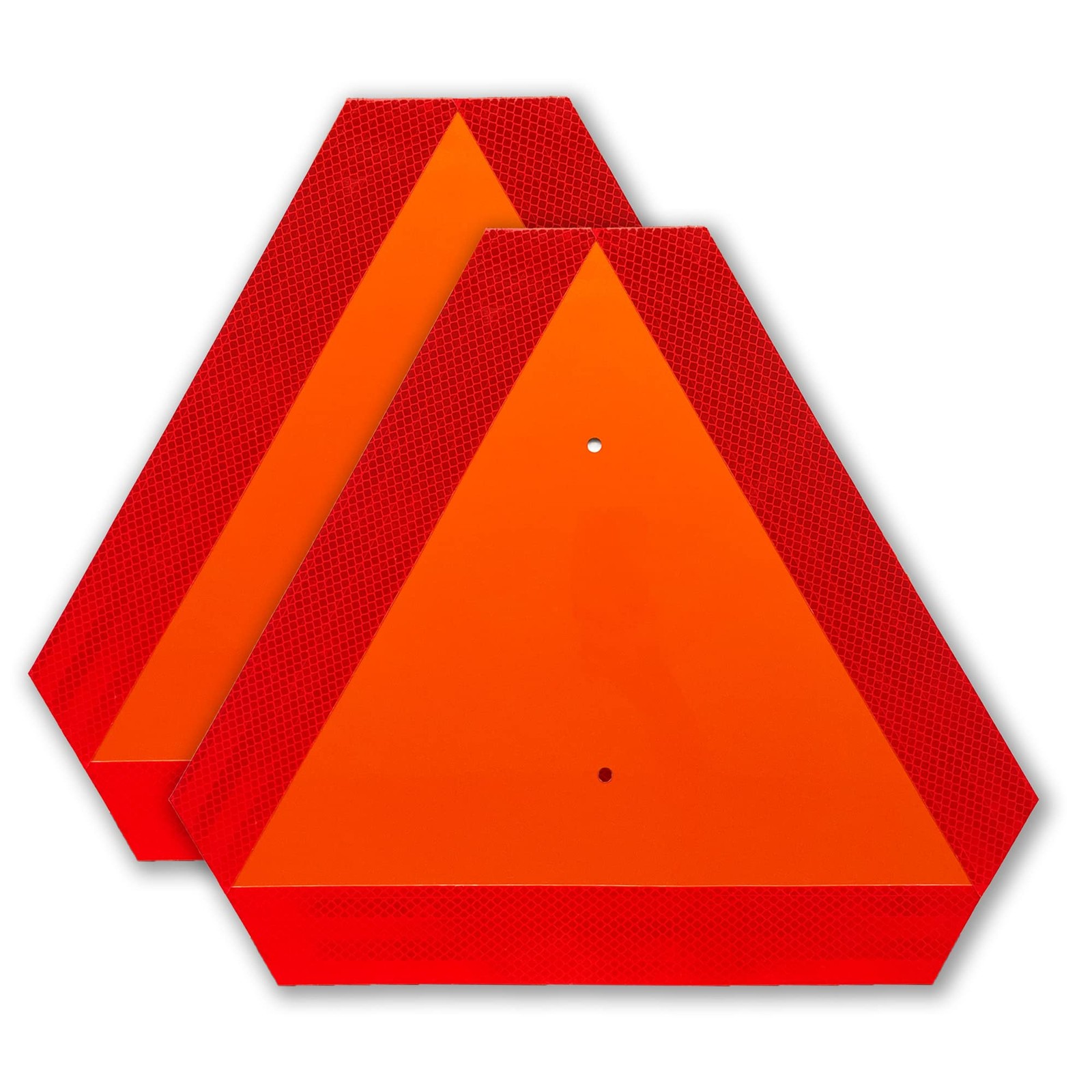 2 Pack Slow Moving Vehicle Triangle Sign, Plastic Farm Triangle Safety Sign, …