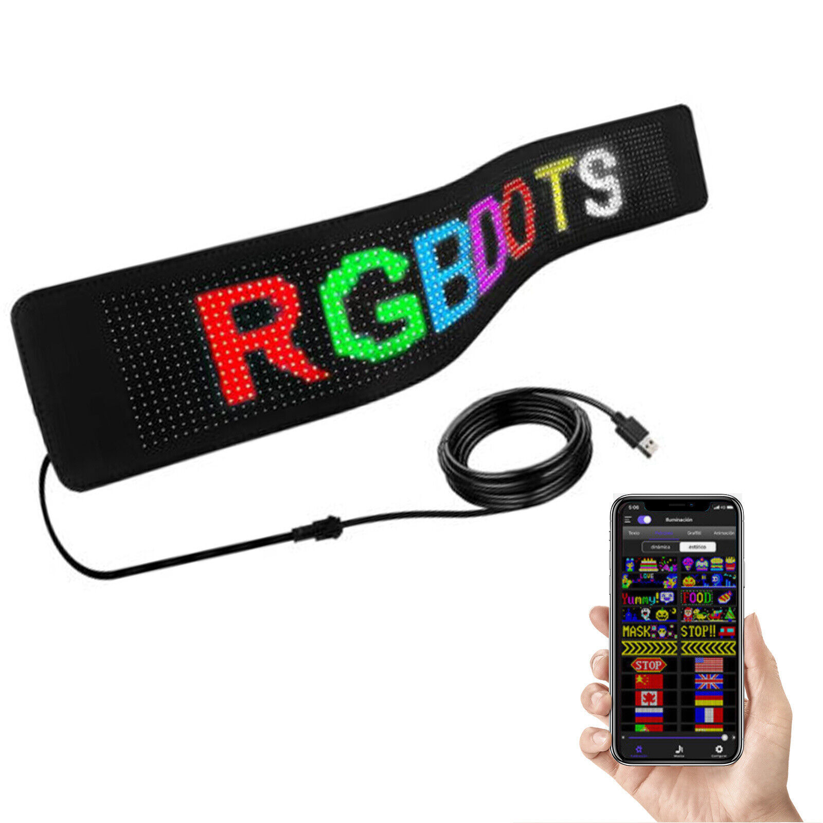 Ultra-thin Scree APP Bluetooth LED Display Screen Message Scrolling Sign Board