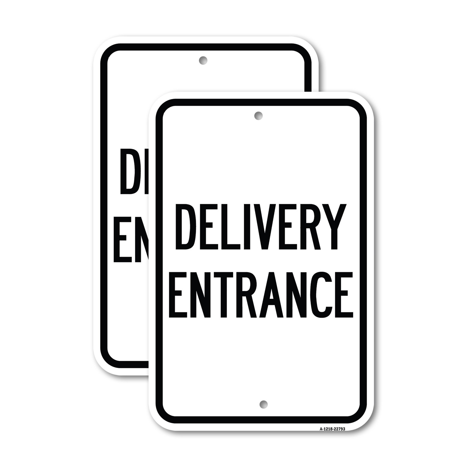 Traffic Entrance Sign Delivery Entrance Heavy Gauge Aluminum Parking Sign
