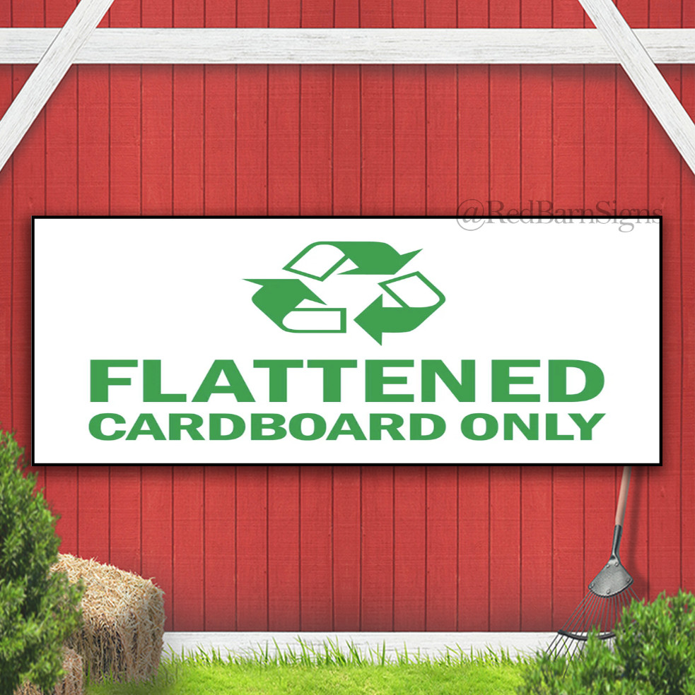 Flattened Cardboard Only Indoor Outdoor Banner Sign with grommets