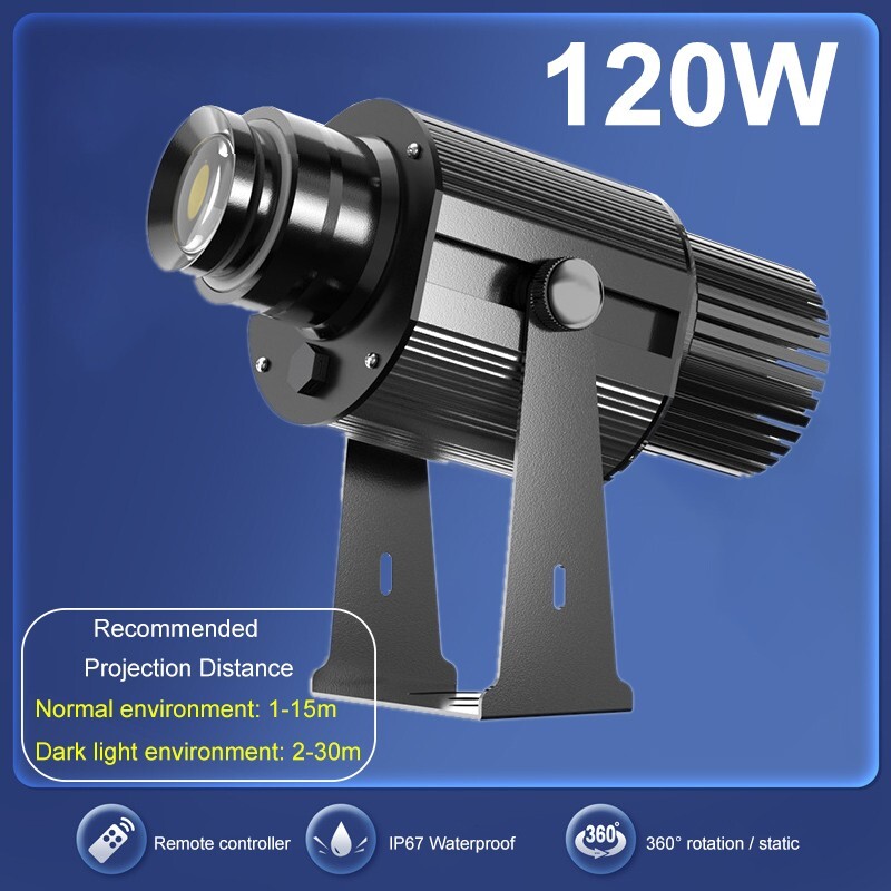120W Waterproof Custom LED Logo GOBO Projector for Business AD Sign Store Lights