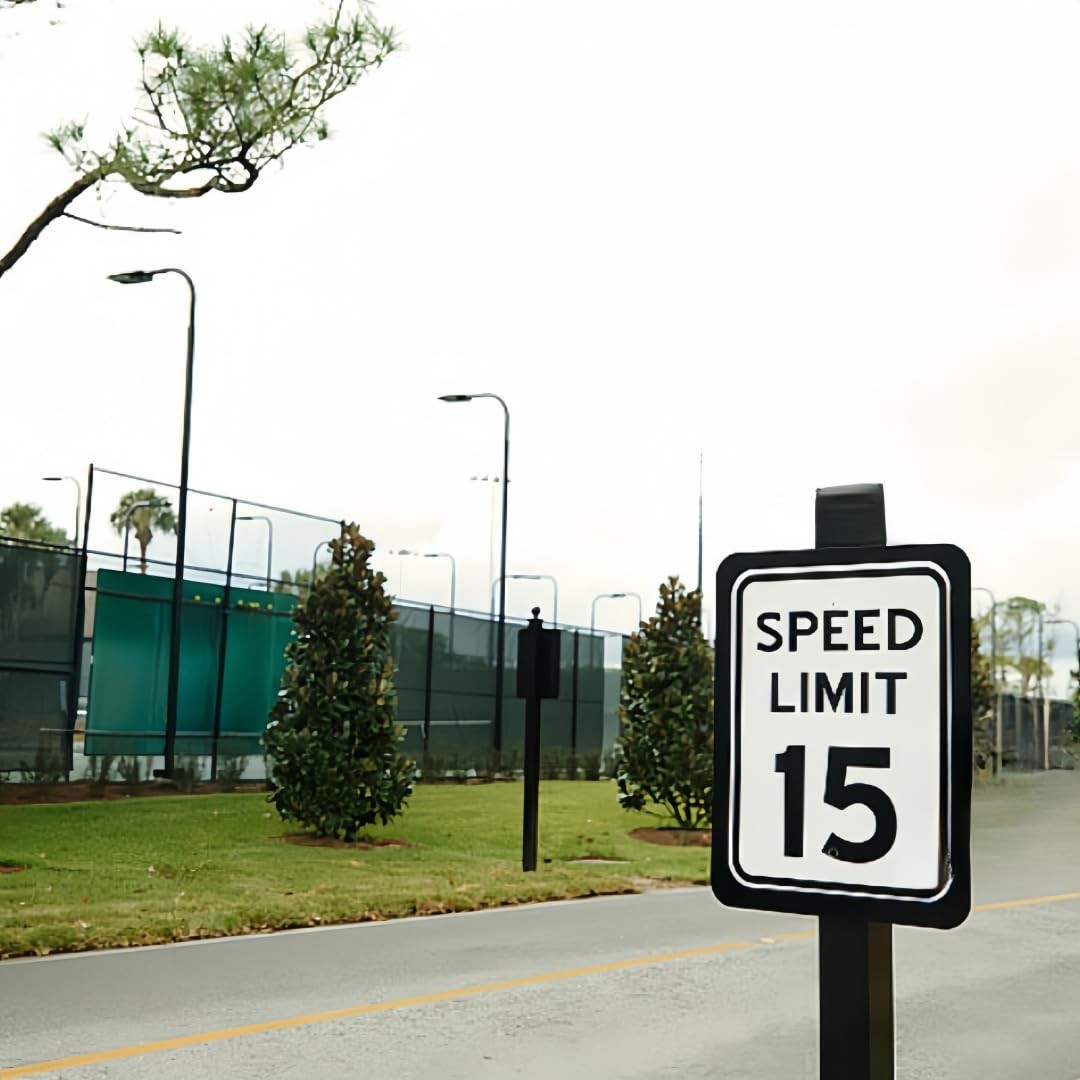 Large Speed Limit 15 MPH Sign, 18″x 12″ .04″ Aluminum Reflective Sign Rust Free