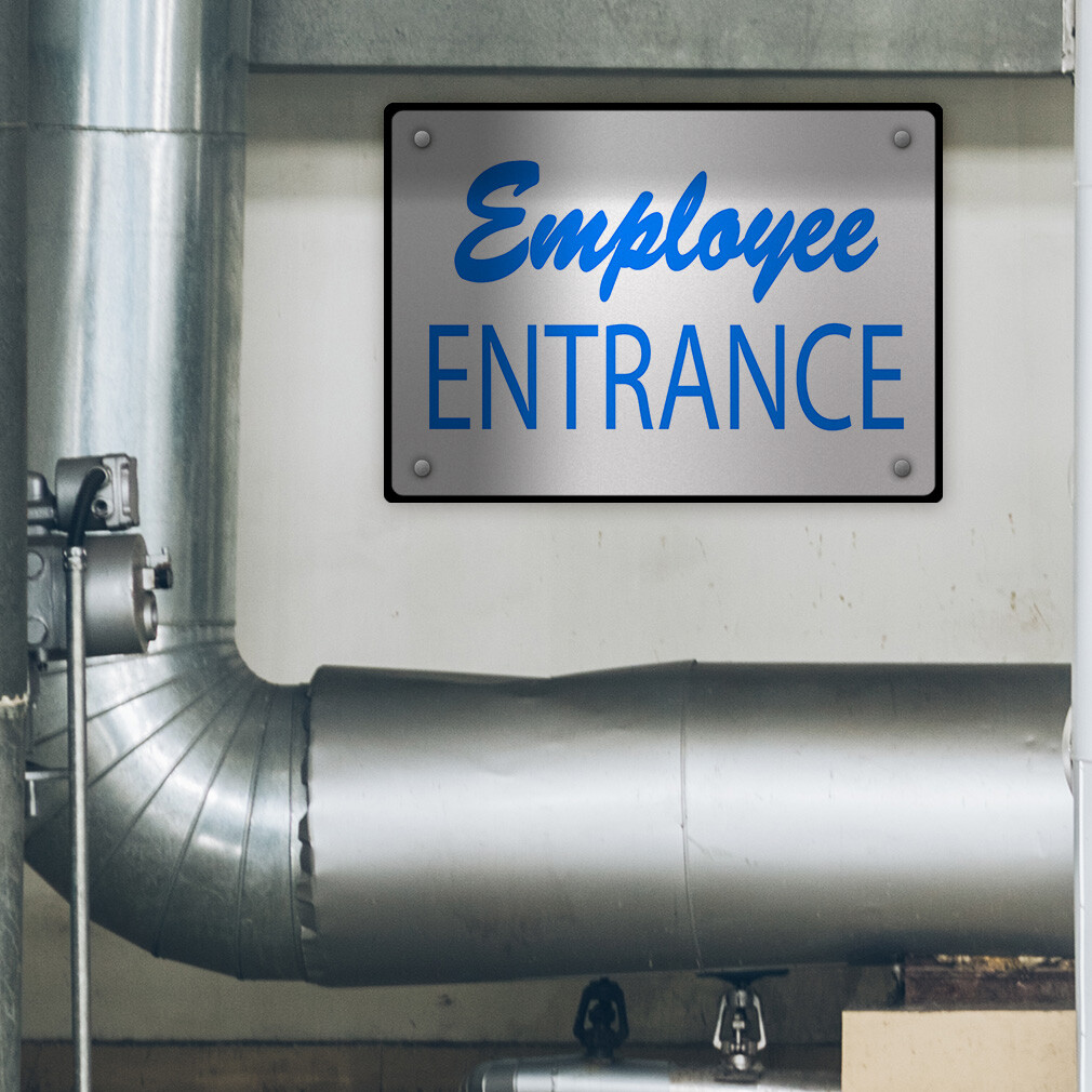 Horizontal Metal Sign Directional Acrylic A Weatherproof Street Signage