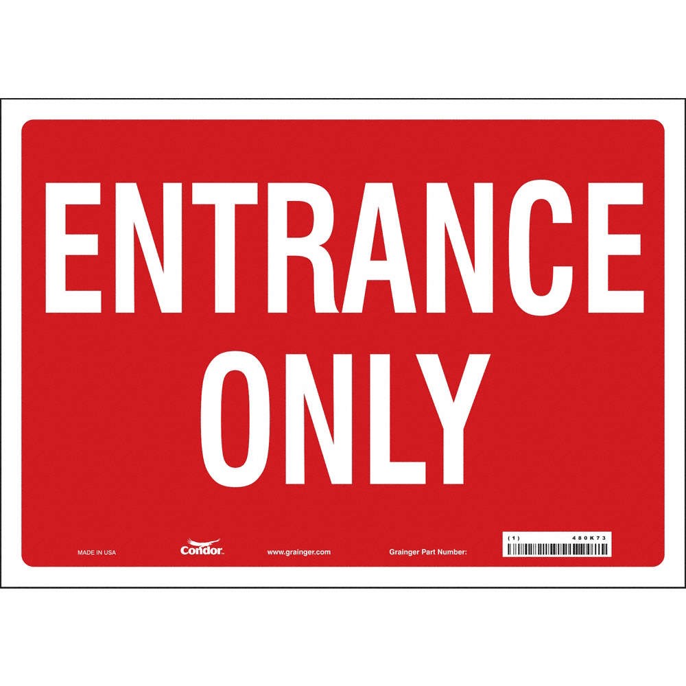 CONDOR 480K73 Safety Sign,10 in x 14 in,Vinyl 480K73