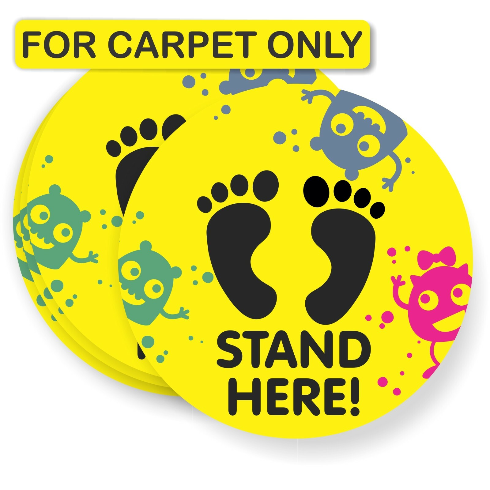Social Distancing Floor Decal Carpet 10 Pack Kids School Classroom Vinyl