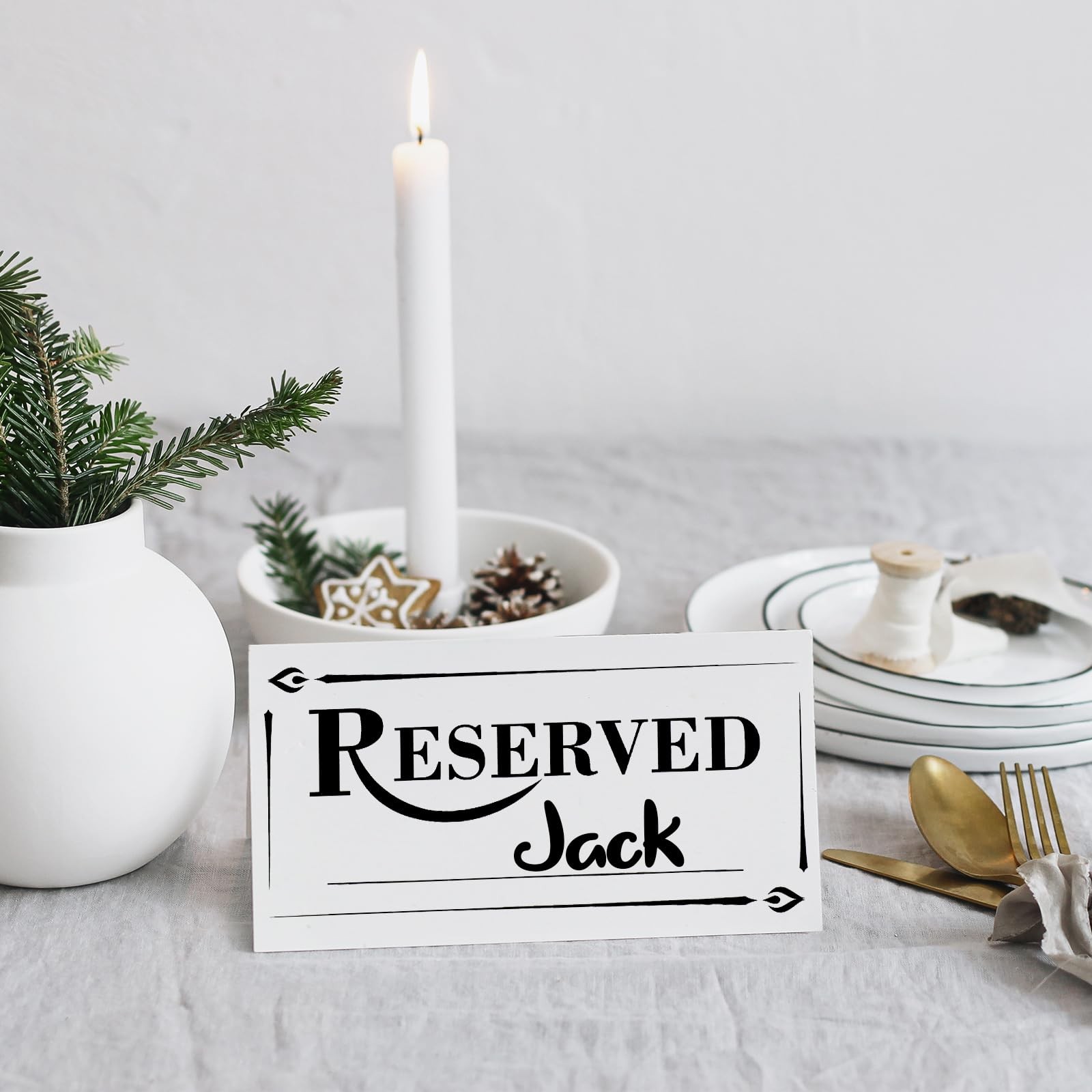 300 Pcs Paper Table Reserved Sign with Name Line Reserved Seating Signs Bulk …