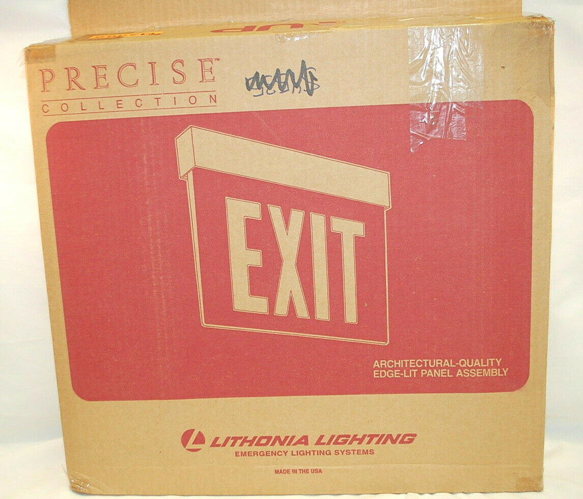 Exit Sign Precise Collection Lithonia F2RP2RWDA Edge-Lit Panel 120/277 New M4669