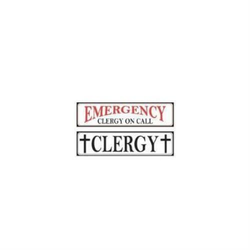 Clergy Signs – 3″ x 12″ Car Window Signs – Set of 2 – Emergency &