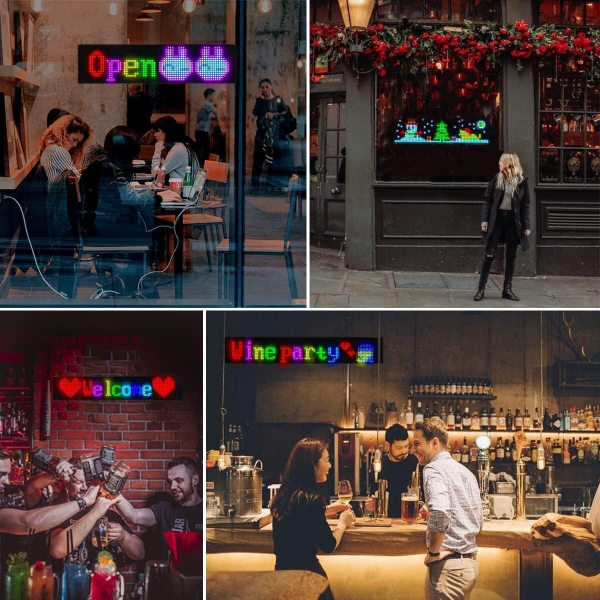Programmable LED Sign Digital Display 23×5 Innovate Bluetooth APP