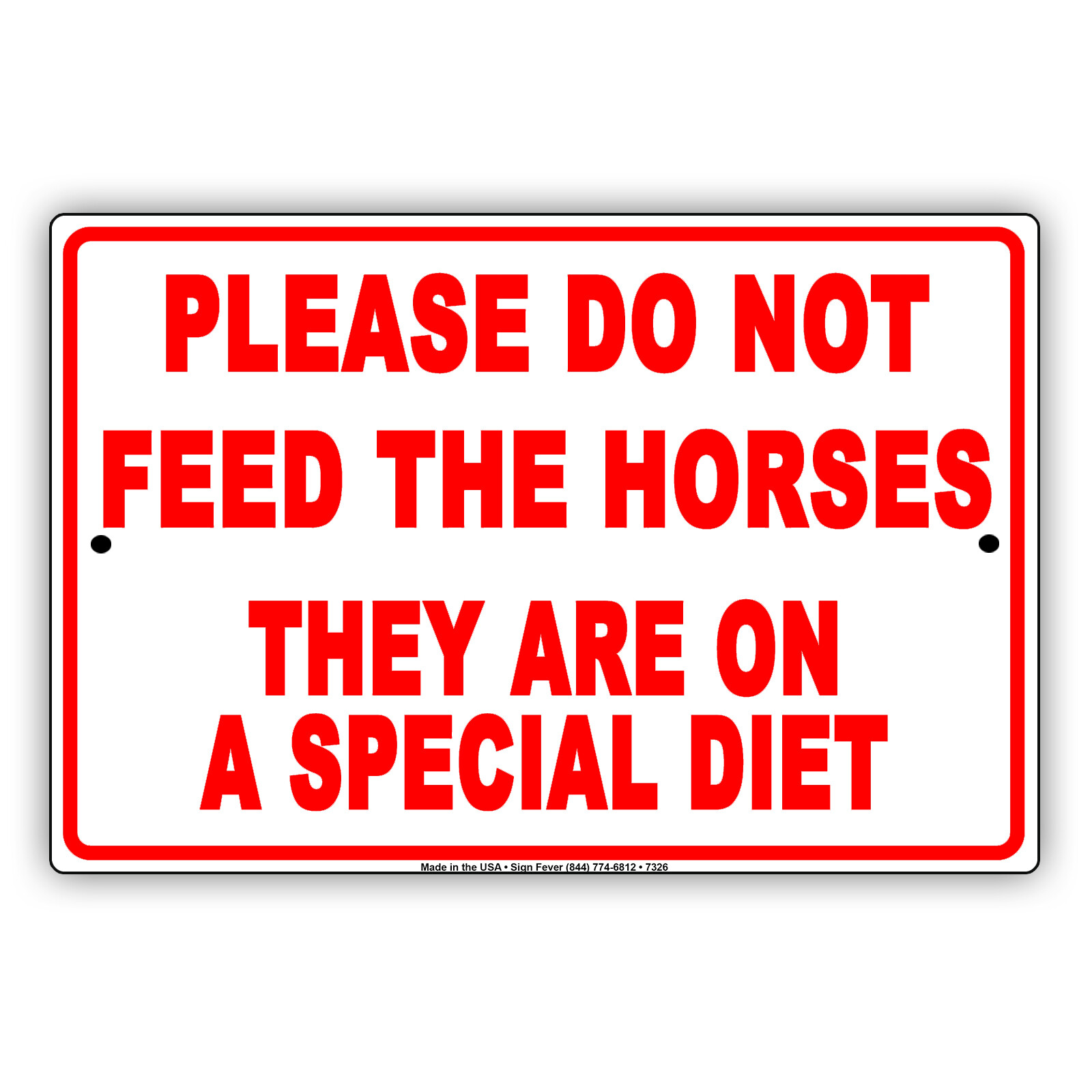 Please Do Not Feed The Horses Wall Art Decor Novelty Notice Aluminum Metal Sign