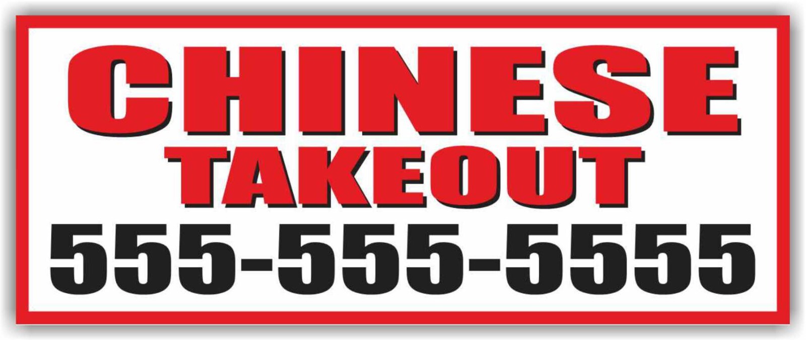 CHINESE TAKEOUT Advertising Banner Vinyl Mesh Sign Food Delivery Buffet Carnival