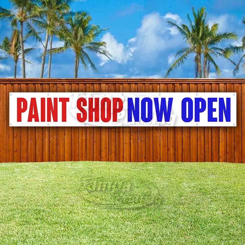 PAINT SHOP NOW OPEN Advertising Vinyl Banner Flag Sign LARGE HUGE XXL SIZE