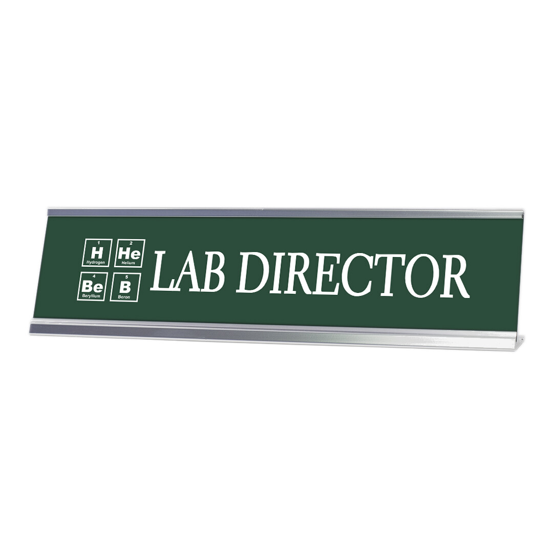 Lab Director, Green Novelty, Desk Sign (2 x 8″)