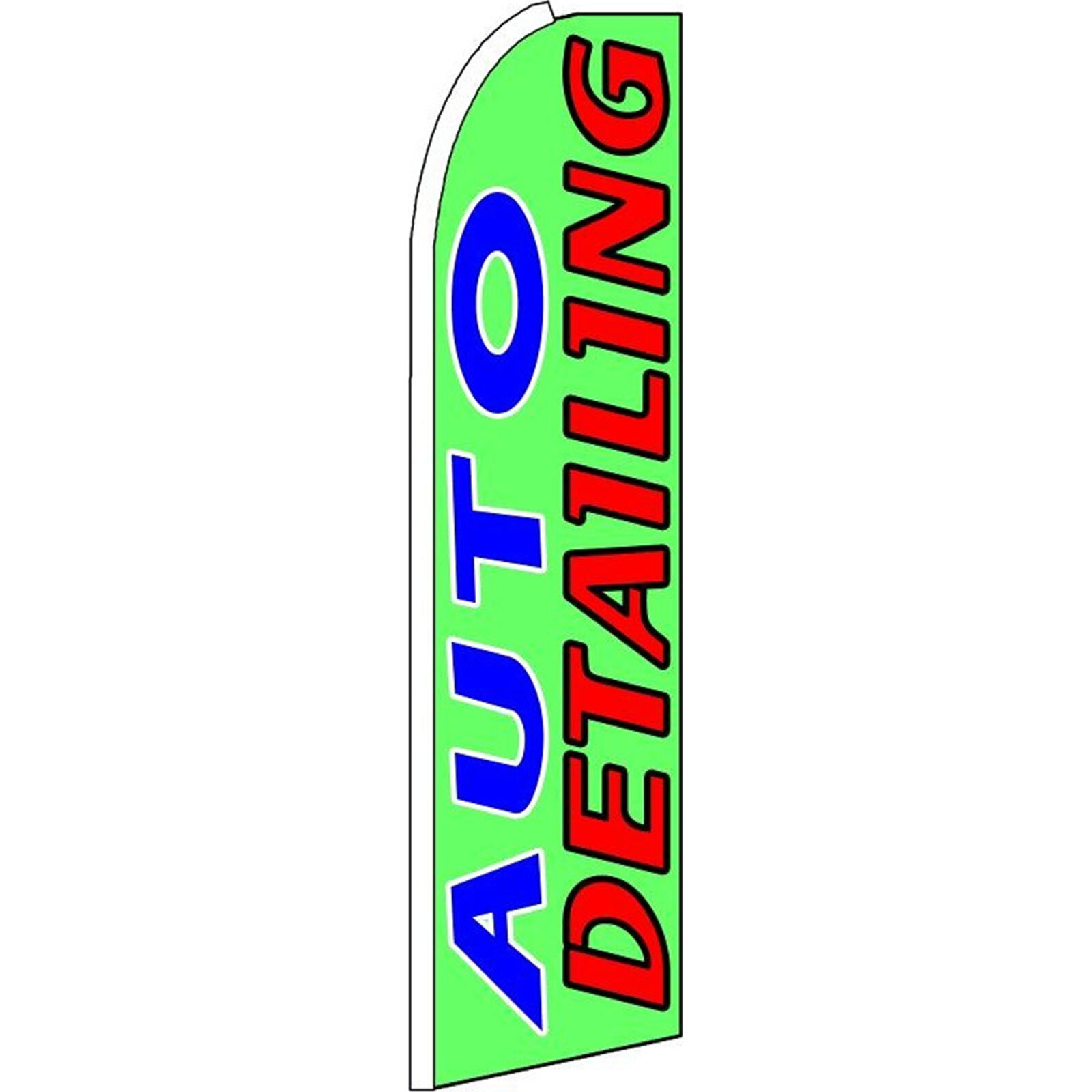 Auto Detailing Green 3 ft X 11 1/2 ft Swooper Flag (Hardware Sold Separately)