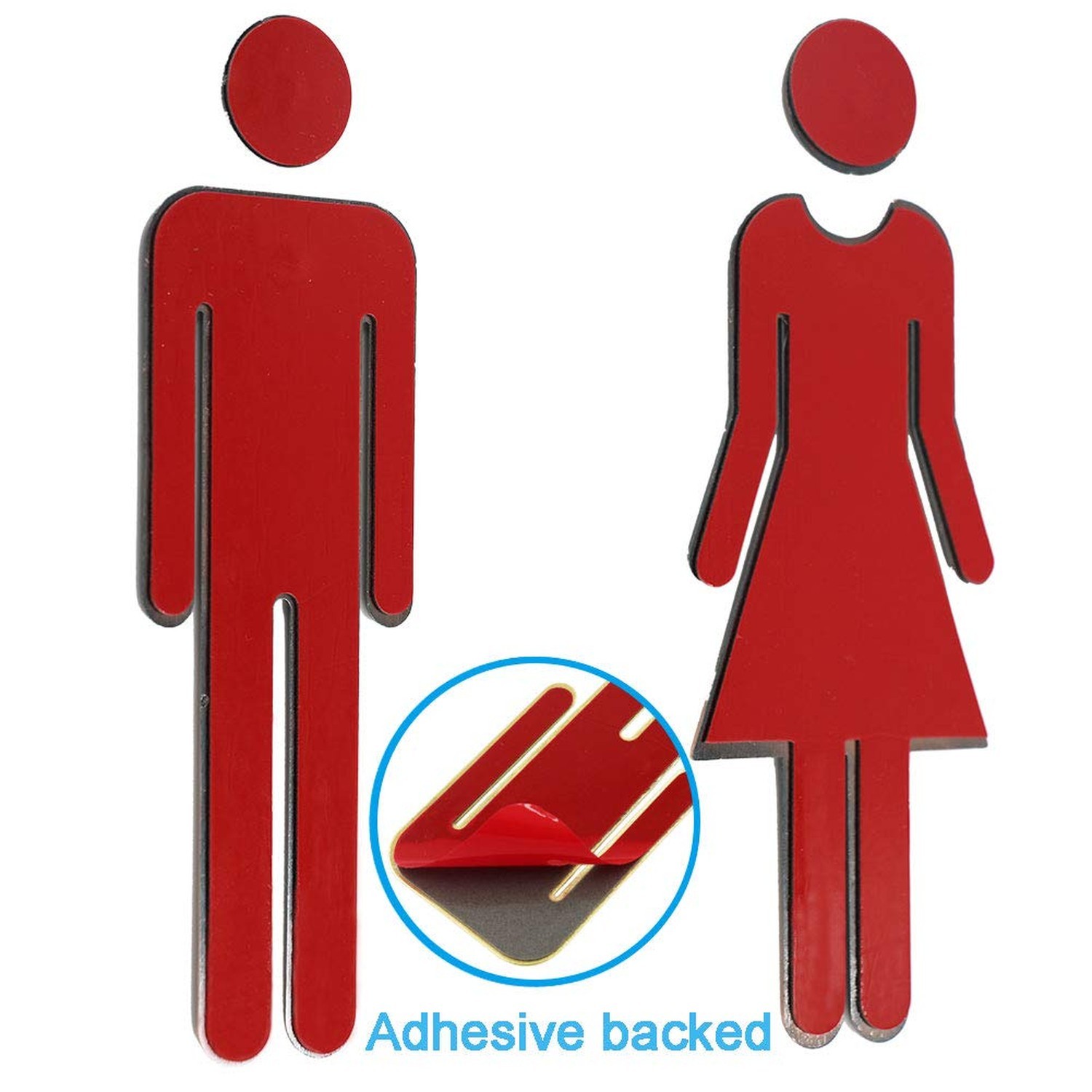 Premium Funny Bathrooms Signs Acrylic Adhesive Backed Unisex Bathroom Sign 7….