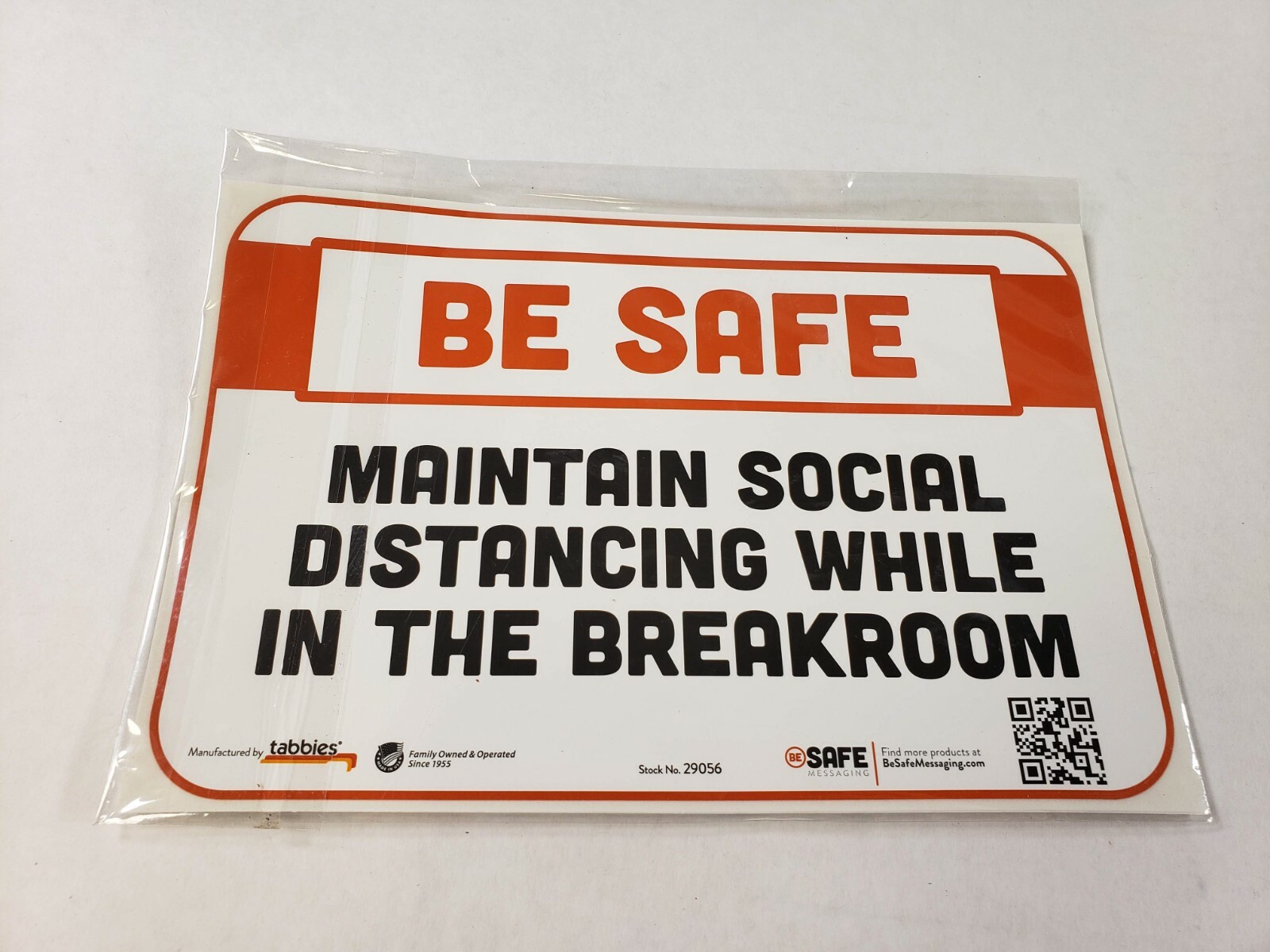 Lot Of 3 Tabbies Be Safe Maintain Social Distancing Reusable Signs 29056 9X6″