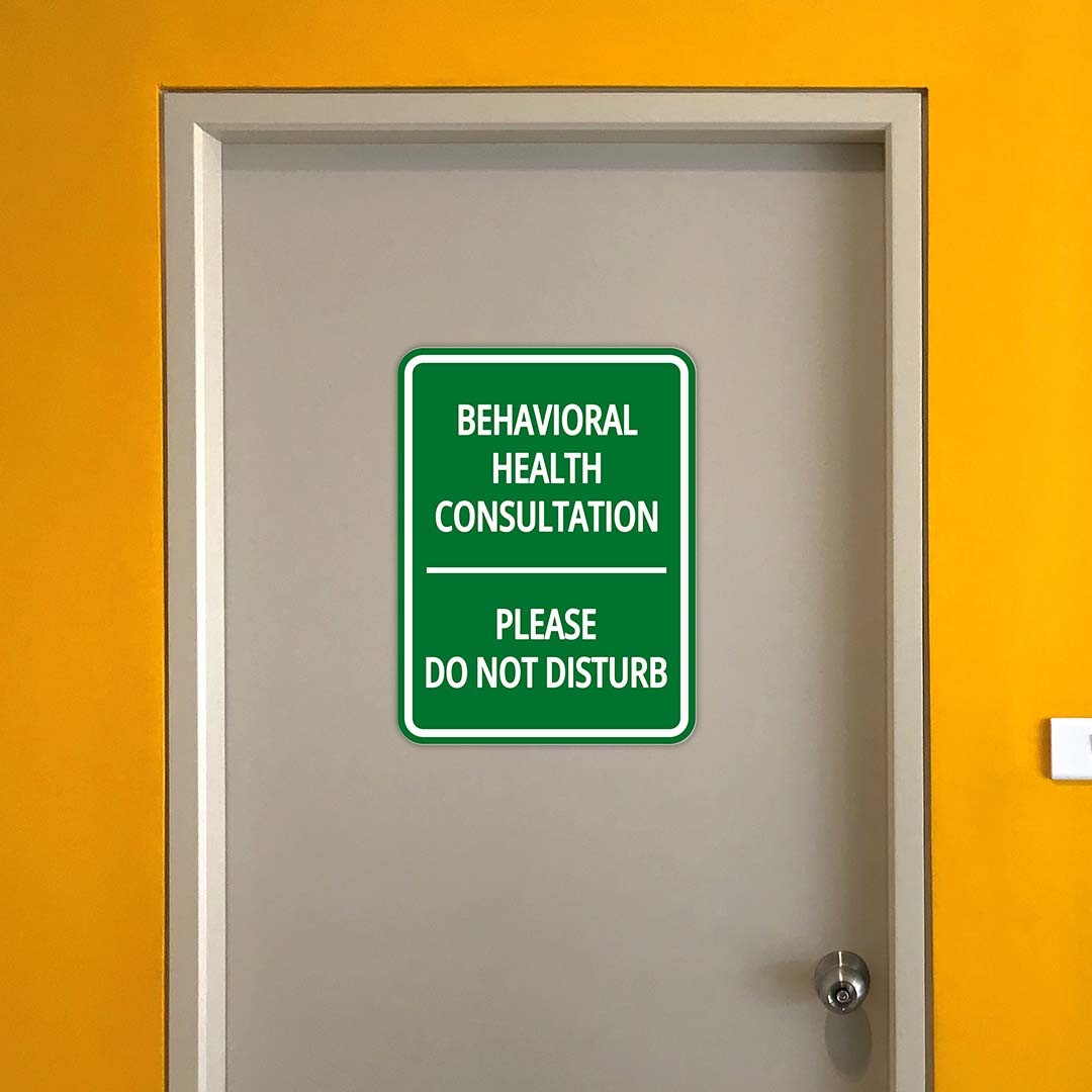Portrait Round Plus Behavioral Health Consultation – Please Do Not Disturb Sign